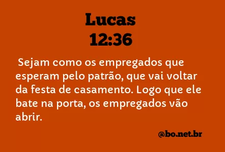 Lucas 12:36 NTLH
