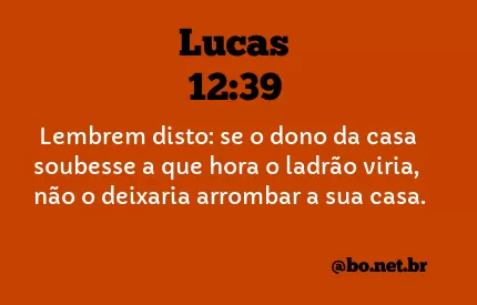 Lucas 12:39 NTLH