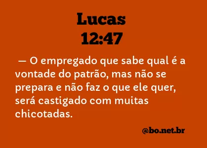 Lucas 12:47 NTLH