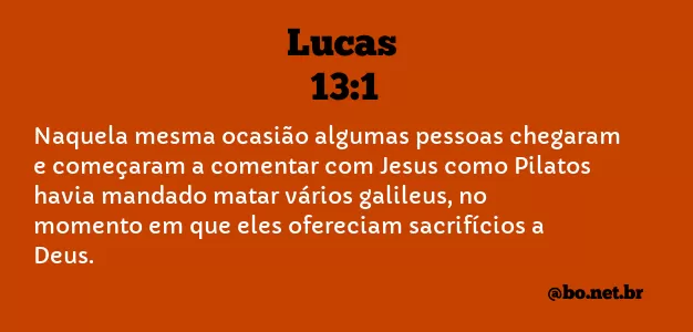 Lucas 13:1 NTLH