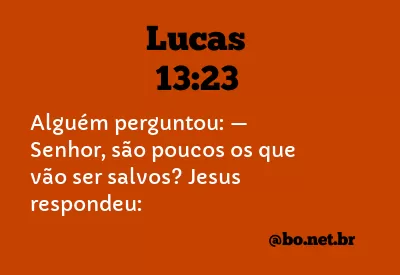 Lucas 13:23 NTLH