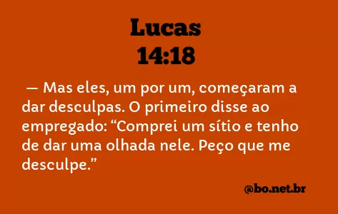 Lucas 14:18 NTLH