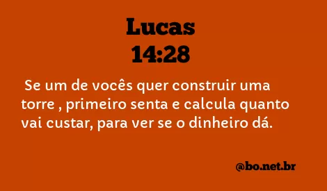 Lucas 14:28 NTLH