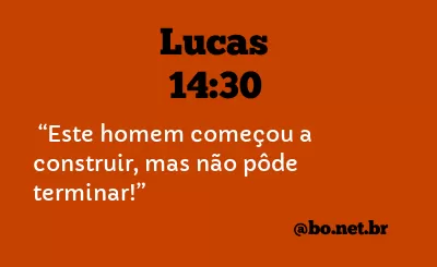 Lucas 14:30 NTLH