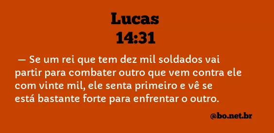 Lucas 14:31 NTLH