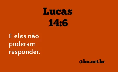 Lucas 14:6 NTLH