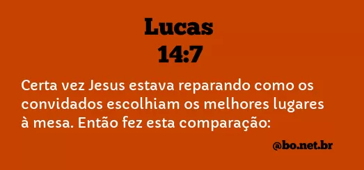 Lucas 14:7 NTLH