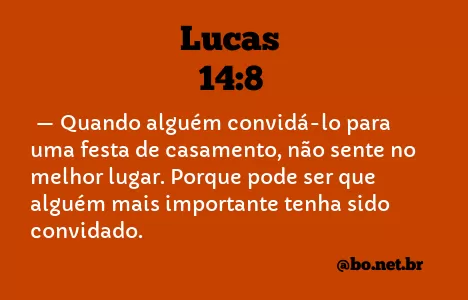 Lucas 14:8 NTLH