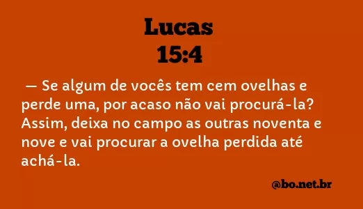 Lucas 15:4 NTLH