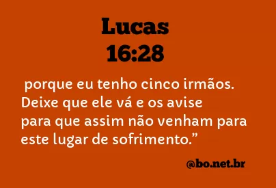 Lucas 16:28 NTLH