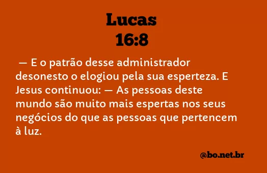 Lucas 16:8 NTLH