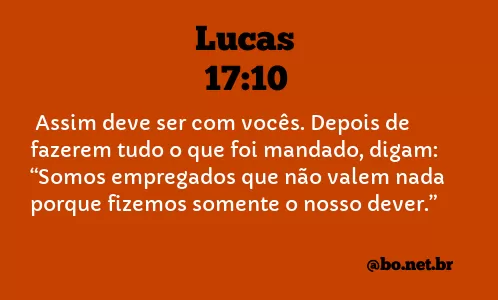Lucas 17:10 NTLH