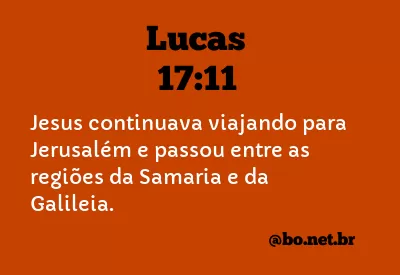 Lucas 17:11 NTLH