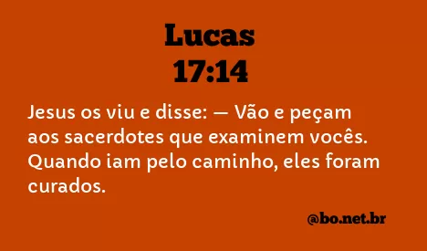 Lucas 17:14 NTLH