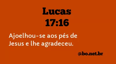 Lucas 17:16 NTLH