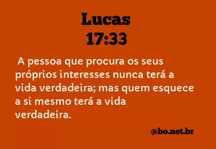 Lucas 17:33 NTLH