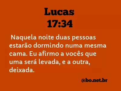 Lucas 17:34 NTLH
