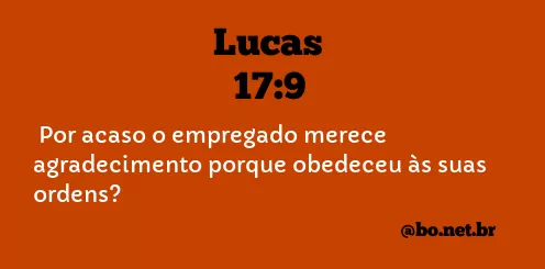Lucas 17:9 NTLH