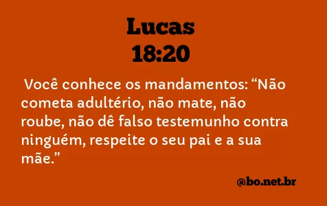 Lucas 18:20 NTLH