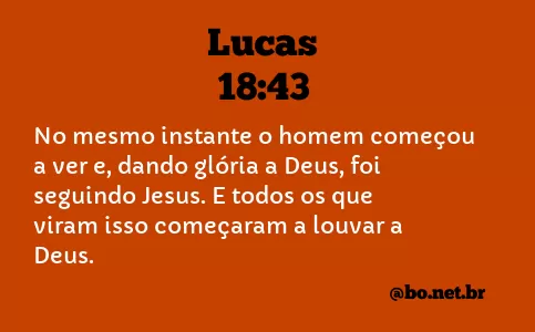 Lucas 18:43 NTLH