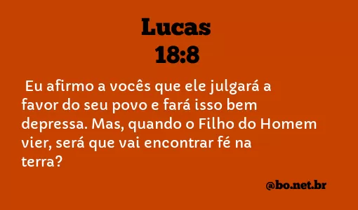 Lucas 18:8 NTLH