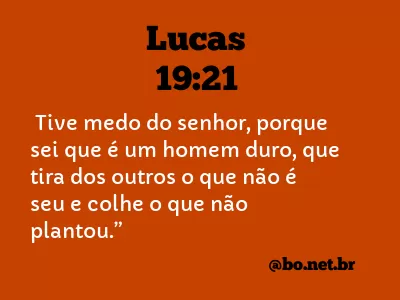 Lucas 19:21 NTLH