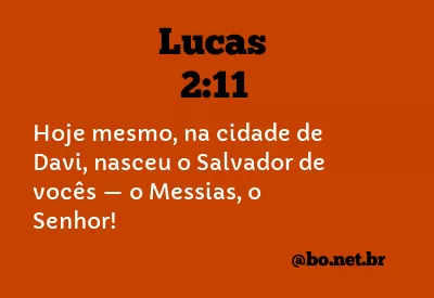 Lucas 2:11 NTLH