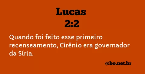 Lucas 2:2 NTLH