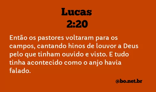 Lucas 2:20 NTLH
