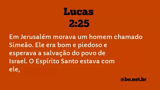 Lucas 2:25 NTLH