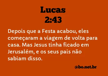Lucas 2:43 NTLH