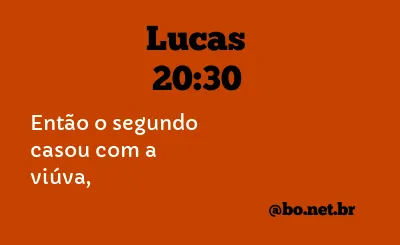 Lucas 20:30 NTLH