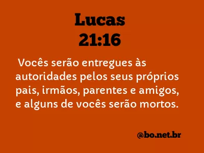 Lucas 21:16 NTLH