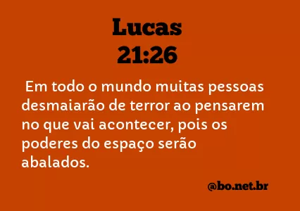 Lucas 21:26 NTLH