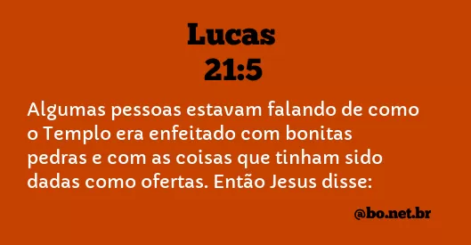 Lucas 21:5 NTLH