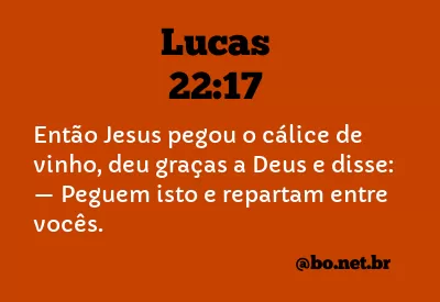 Lucas 22:17 NTLH