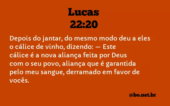 Lucas 22:20 NTLH