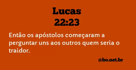Lucas 22:23 NTLH