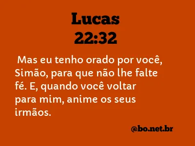 Lucas 22:32 NTLH