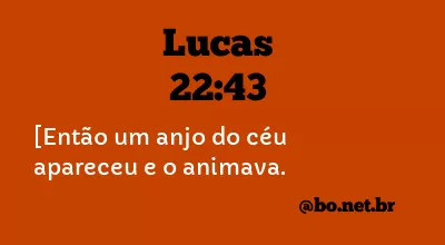 Lucas 22:43 NTLH