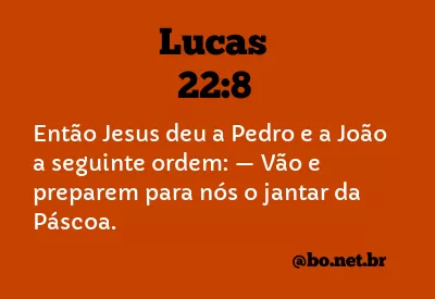 Lucas 22:8 NTLH