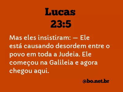 Lucas 23:5 NTLH