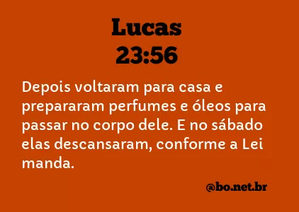 Lucas 23:56 NTLH
