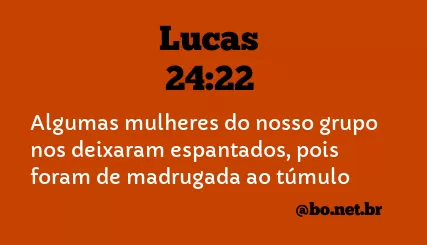 Lucas 24:22 NTLH