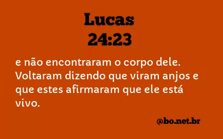 Lucas 24:23 NTLH