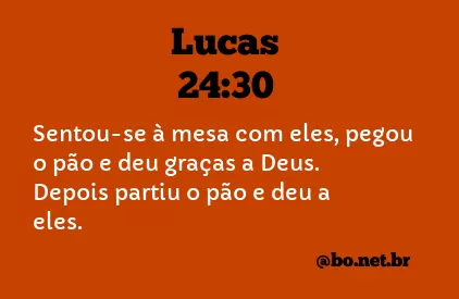 Lucas 24:30 NTLH