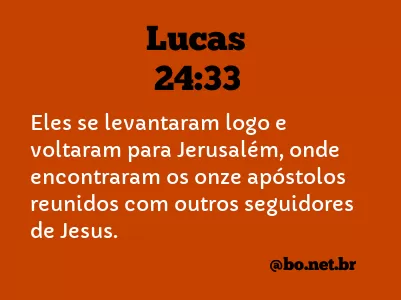 Lucas 24:33 NTLH