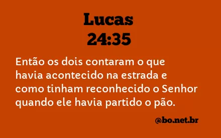Lucas 24:35 NTLH