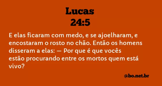 Lucas 24:5 NTLH