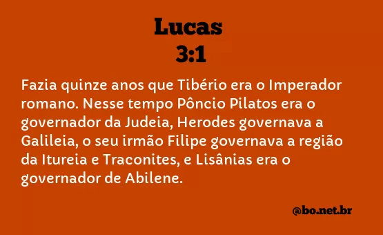 Lucas 3:1 NTLH